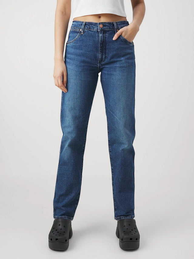Wrangler - Straight Fit Jeans - SUNSET DARK WASH