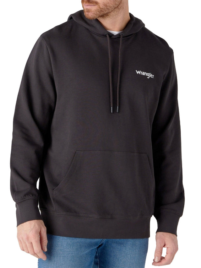 Wrangler - Hoodie - Logo Hoodie Faded Black