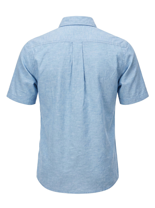 Wrangler - Leinenhemd - 1 PKT SHIRT PACIFIC BLUE