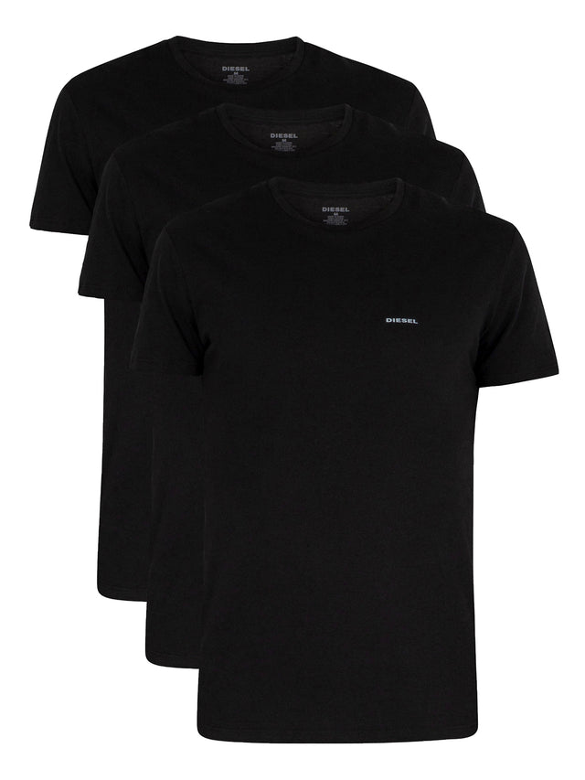 Diesel - T-Shirt - JAKE 0AALW (3er Pack, Schwarz, Rundhals)