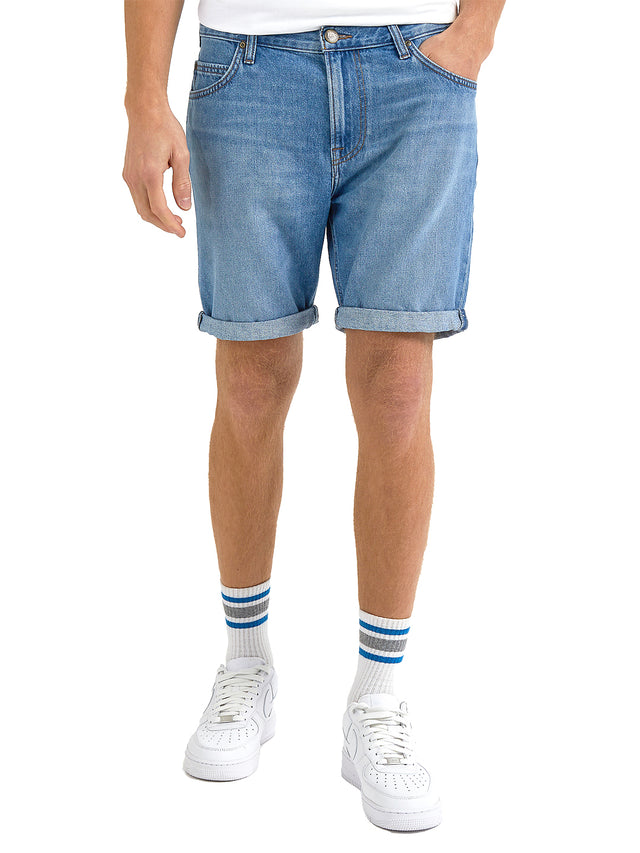 Lee - Slim Fit Denim Shorts - RIDER Blue Bird Mid Worn