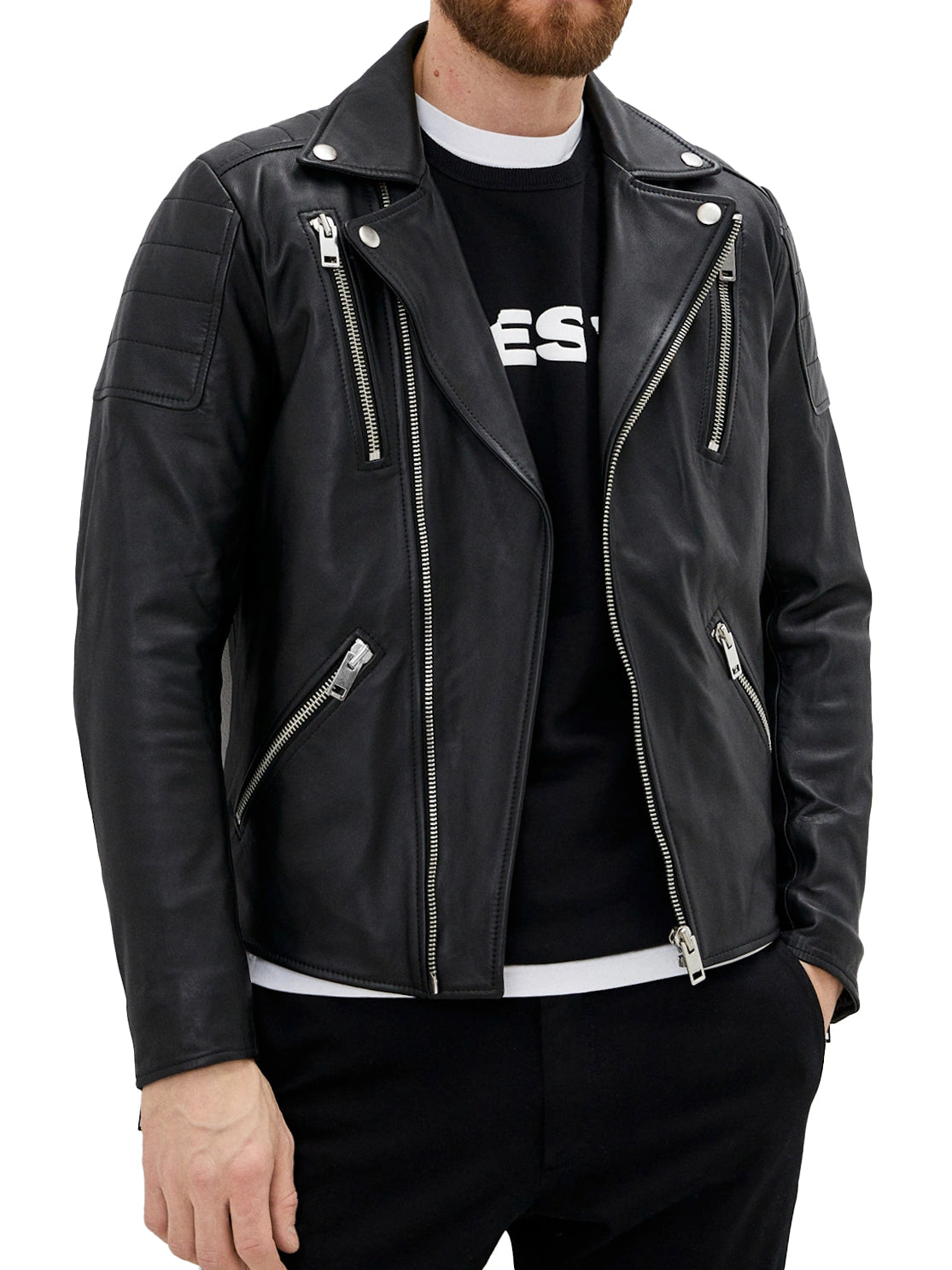 Diesel - leather jacket - R-PUSMIR