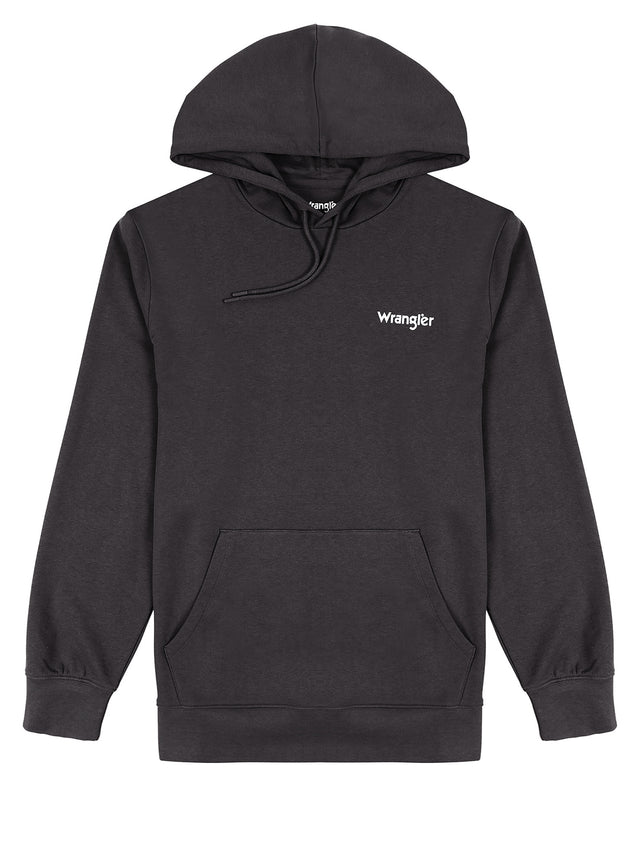 Wrangler - Hoodie - Logo Hoodie Faded Black