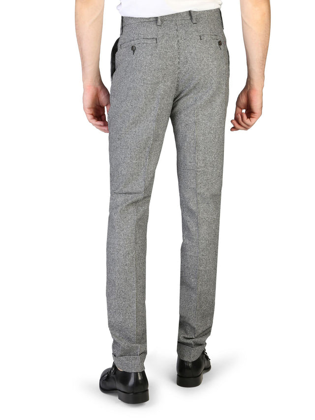 Tommy Hilfiger - Tapered Fit Wool Trousers - Light Gray Check