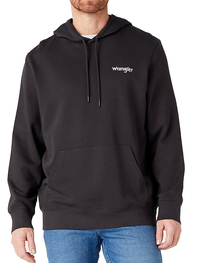 Wrangler - Hoodie - Logo Hoodie Faded Black