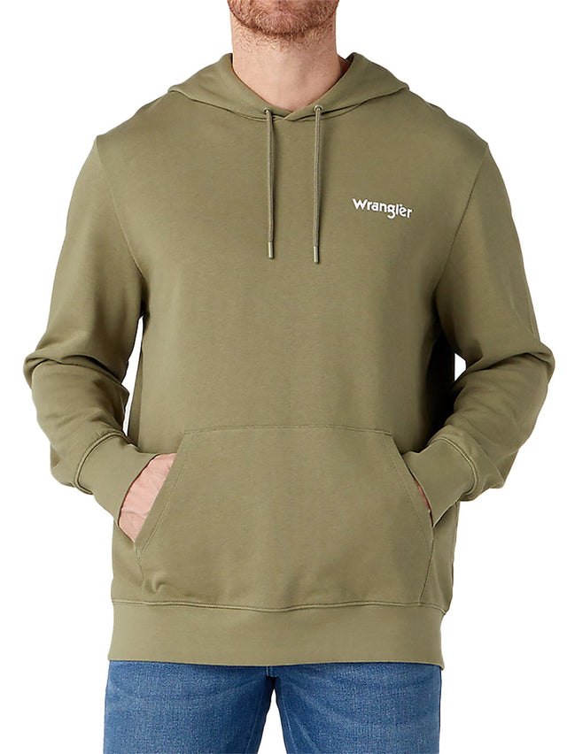 Wrangler - Hoodie - Logo Hoodie Deep Lichen Green