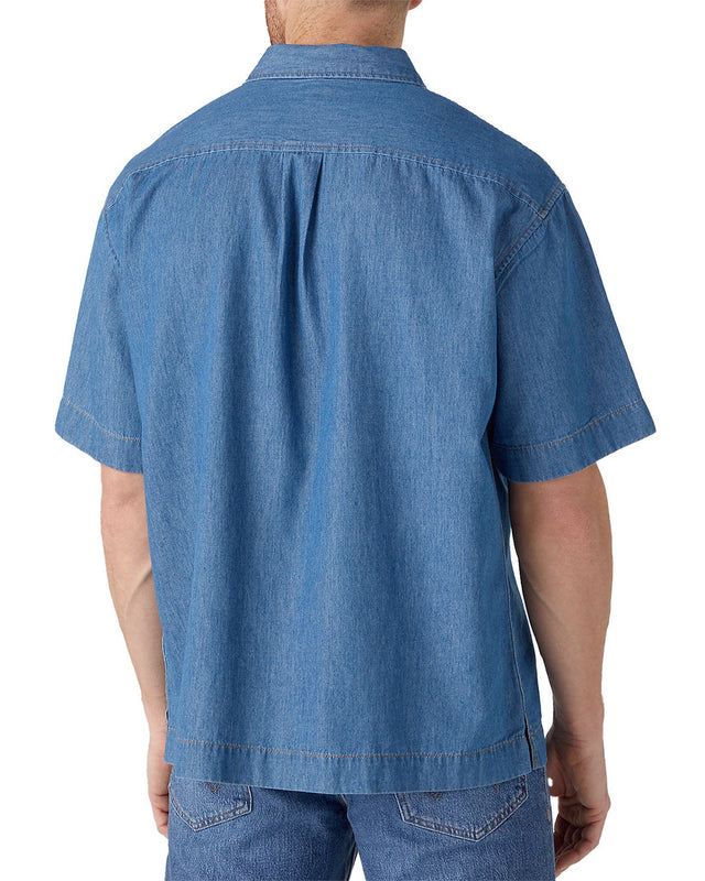 Wrangler - Kurzarm Jeanshemd - 1 PKT SHIRT Mid Indigo