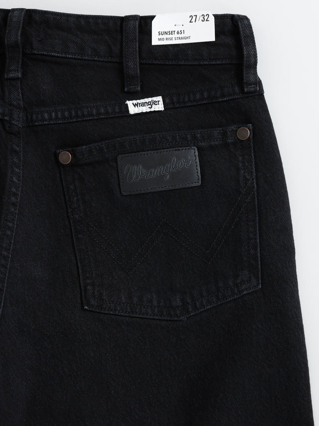 Wrangler - Straight Fit Jeans - SUNSET BLACK/ SUGARCOVE