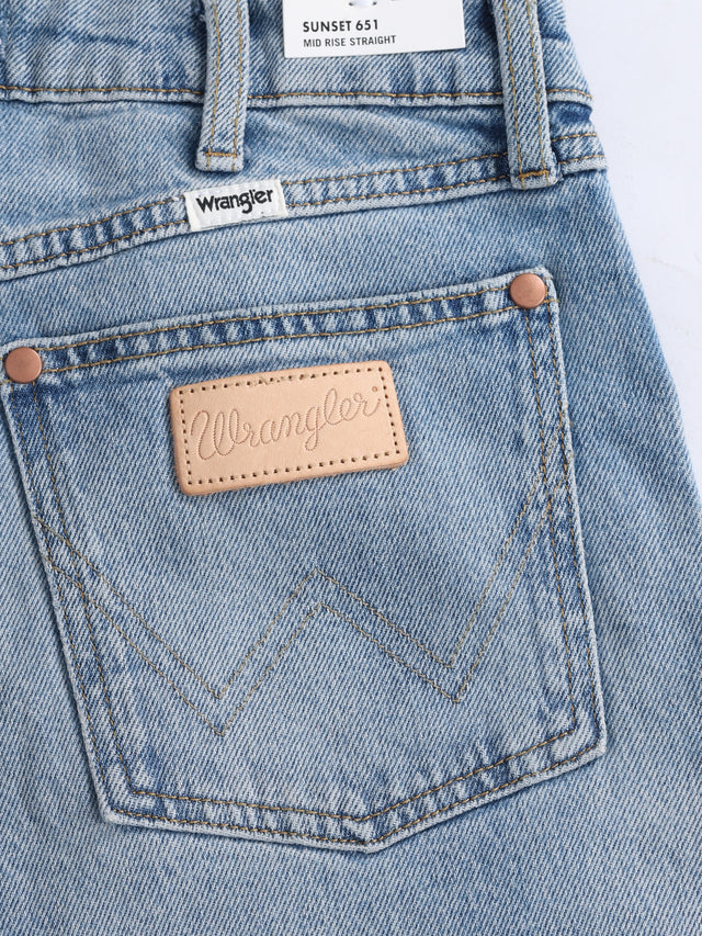 Wrangler - Straight Fit Jeans - SUNSET FROSTY SILVER