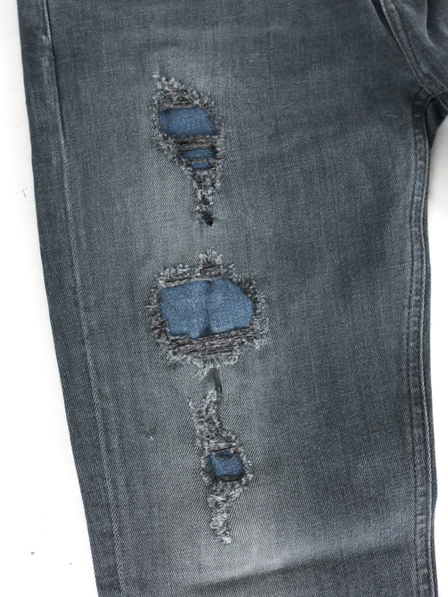 Nudie Skinny Fit Jeans - High Kai Org. Blue On Black