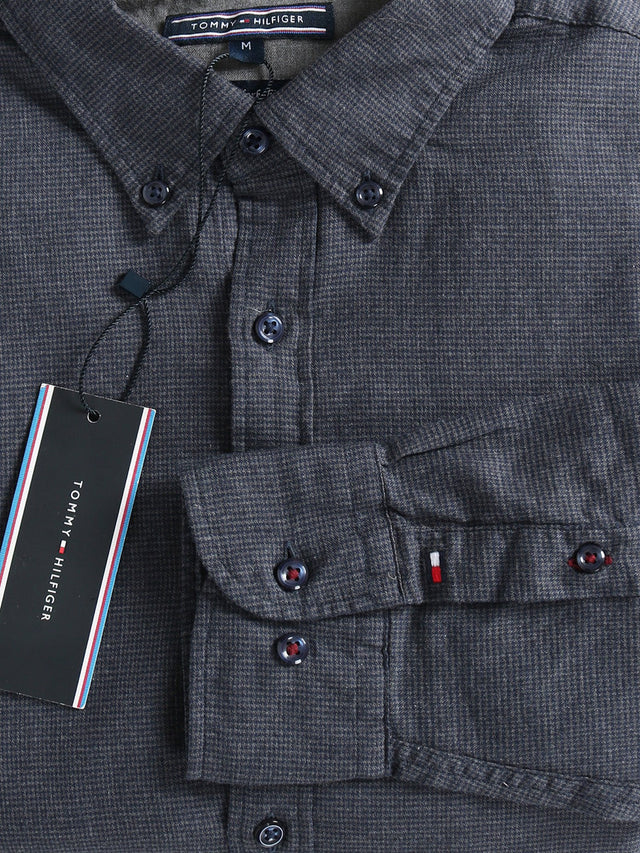 Tommy Hilfiger - Hemd - Houndstooth 071 Dunkelgrau