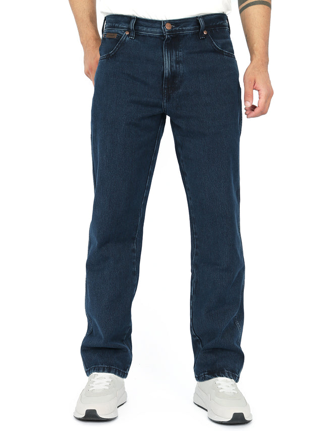 Wrangler - Straight Fit Jeans - Texas Coalblue Stone