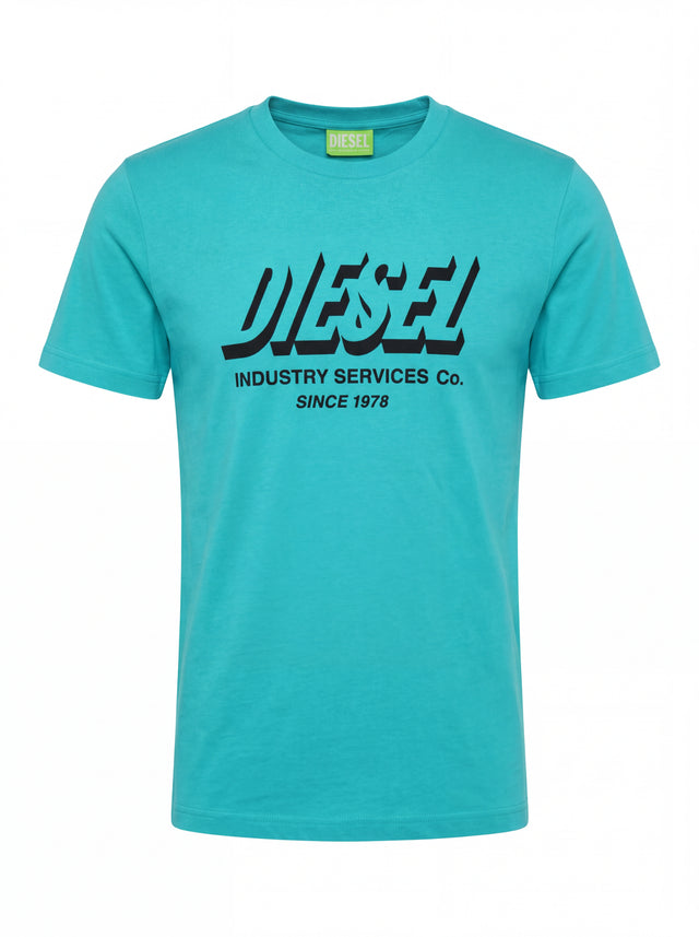 Diesel - Slim Fit T-Shirt - T-DIEGOS-A5 Turquoise 5II
