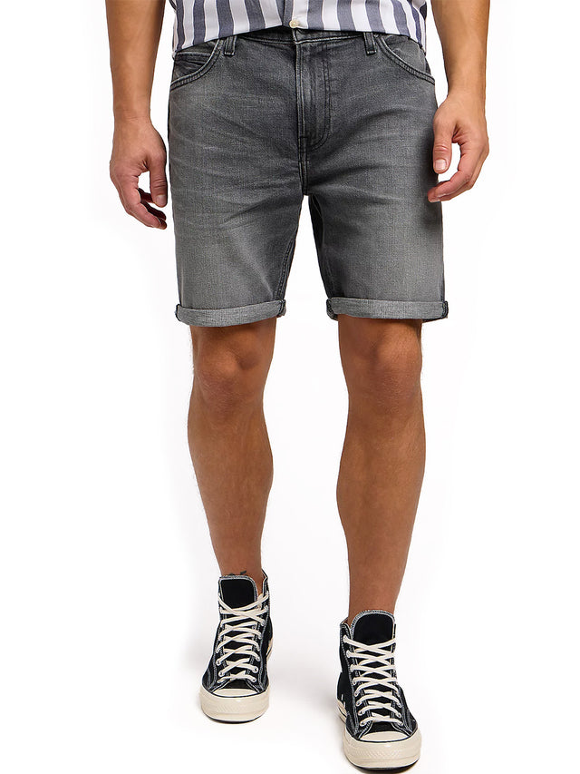 Lee - Slim Fit Denim Shorts - RIDER Washed Grey