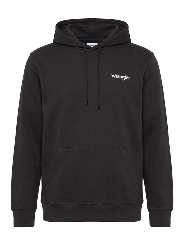 Wrangler - Hoodie - Logo Hoodie Faded Black