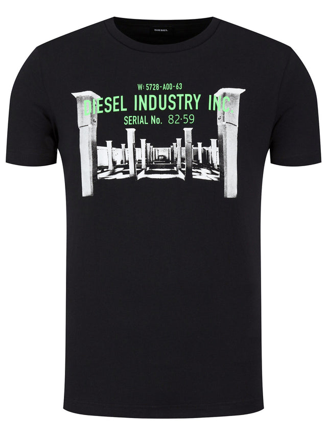 Diesel - Regular Fit T-Shirt - T-DIEGO-S13 Schwarz