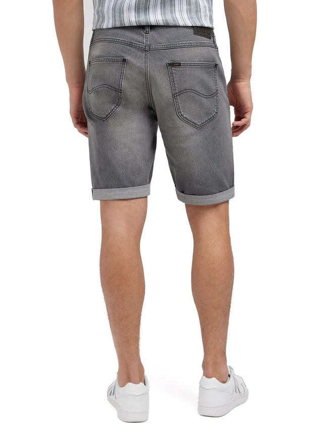 Lee - Regular Fit Jeansshorts - 5 Pocket Washed Grey