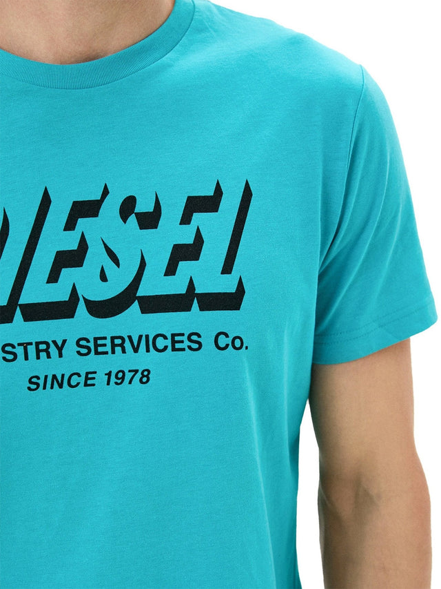 Diesel - Slim Fit T-Shirt - T-DIEGOS-A5 Turquoise 5II