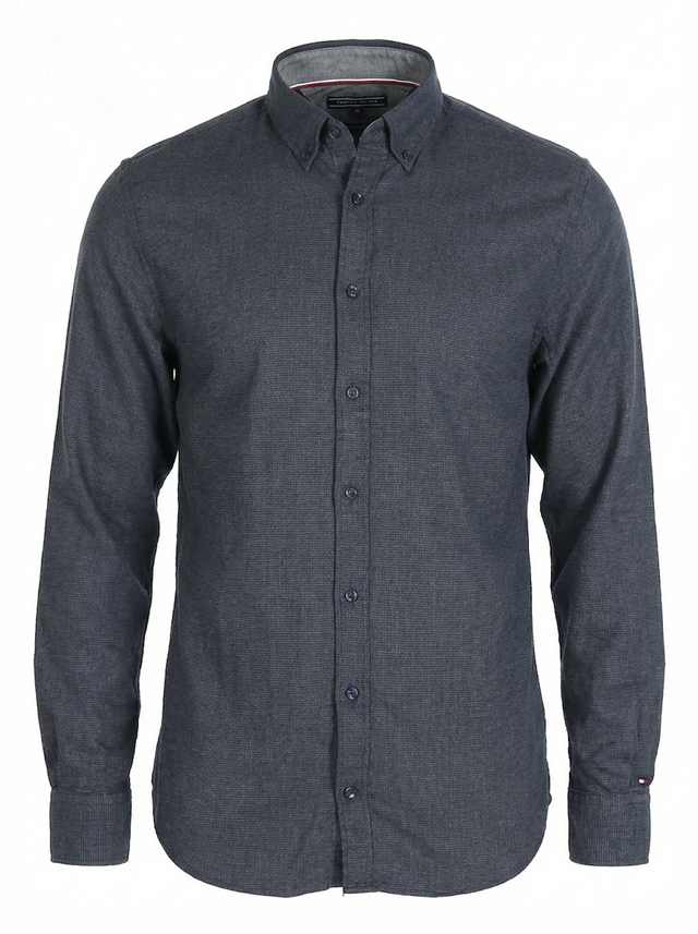 Tommy Hilfiger - Hemd - Houndstooth 071 Dunkelgrau