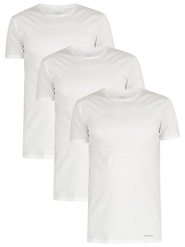 Diesel - T-Shirt - JAKE RHAPY (3er Pack, weiß, rundhals)